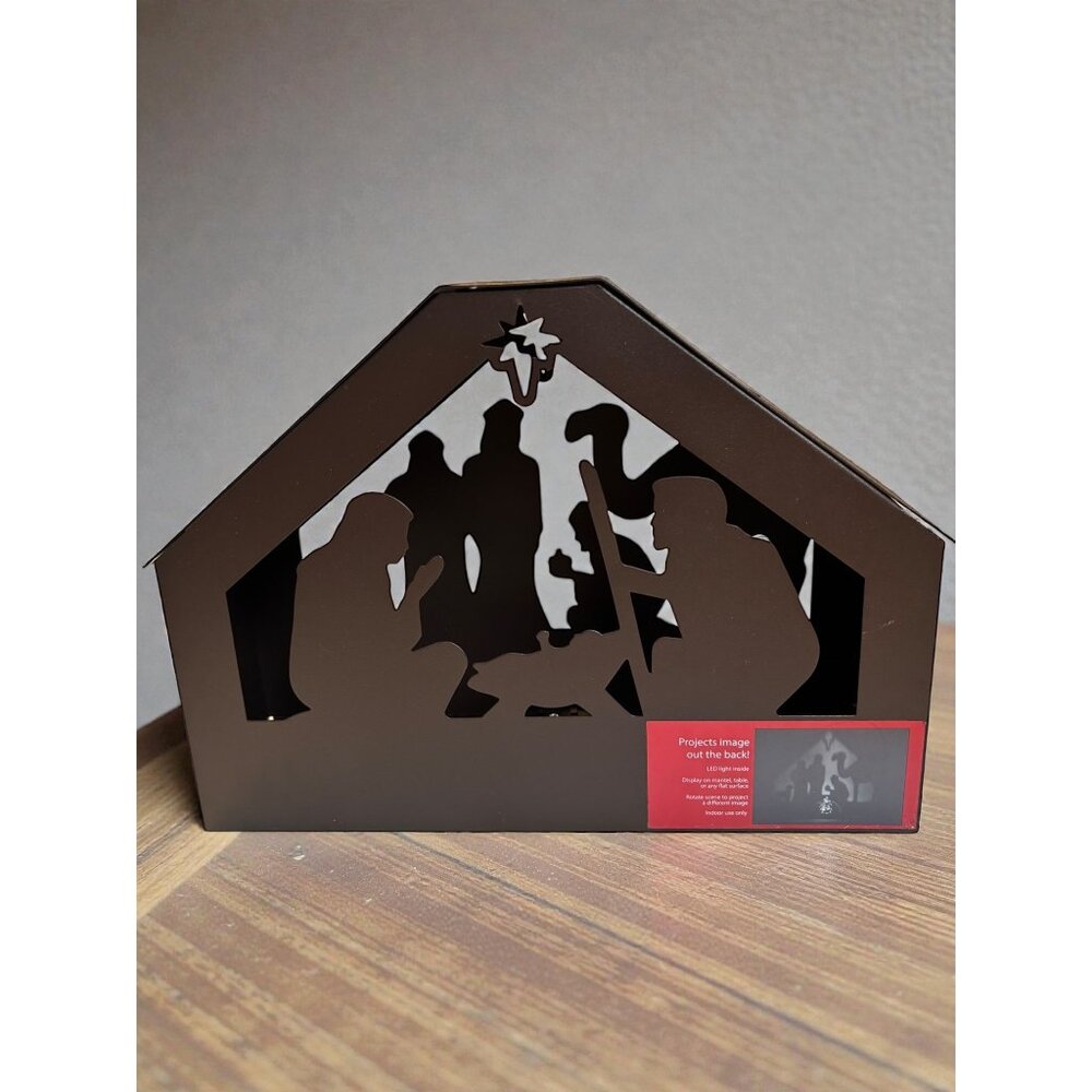 Nativity Scene LED Light Metal Silhouette Projector For Indoor Use new item